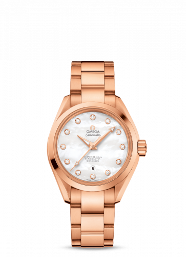 Omega Seamaster Aqua Terra 150M Master Co-Axial 34 Sedna Gold / MOP / Bracelet 231.50.34.20.55.001 Omega Seamaster Aqua Terra 150M Master Co-Axial 34 Sedna Gold / MOP / Bracelet 231.50.34.20.55.001