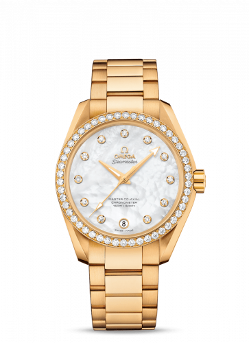 Omega Seamaster Aqua Terra 150M Master Co-Axial 38.5 Yellow Gold / Diamond / MOP / Bracelet 231.55.39.21.55.002