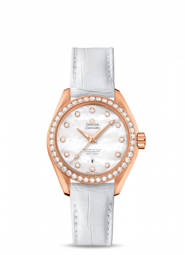 Omega Seamaster Aqua Terra 150M Master Co-Axial 34 Sedna Gold / Diamond / MOP 231.58.34.20.55.003 Omega Seamaster Aqua Terra 150M Master Co-Axial 34 Sedna Gold / Diamond / MOP 231.58.34.20.55.003