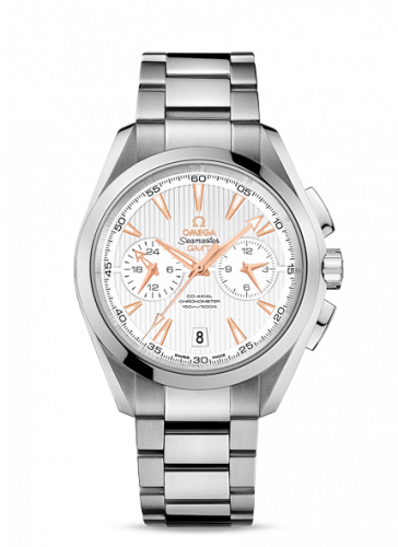 Omega Seamaster Aqua Terra 150M Co-Axial 43 GMT Chronograph Stainless Steel / Silver / Bracelet 231.10.43.52.02.001