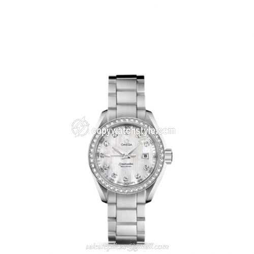 Omega Seamaster Aqua Terra 150M Quartz 30 Stainless Steel / Diamond / MOP / Bracelet 231.15.30.61.55.001 Omega Seamaster Aqua Terra 150M Quartz 30 Stainless Steel / Diamond / MOP / Bracelet 231.15.30.61.55.001