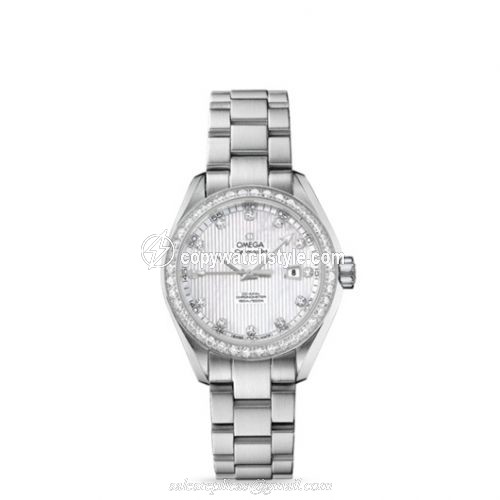 Omega Seamaster Aqua Terra 150M Co-Axial 34 Stainless Steel / Diamond / MOP / Bracelet 231.15.34.20.55.001 Omega Seamaster Aqua Terra 150M Co-Axial 34 Stainless Steel / Diamond / MOP / Bracelet 231.15.34.20.55.001