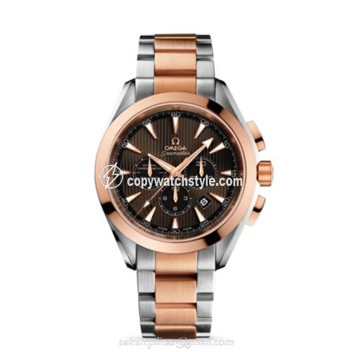 Omega Seamaster Aqua Terra 150M Co-Axial 44 Chronograph Stainless Steel / Red Gold / Grey / Bracelet 231.20.44.50.06.001
