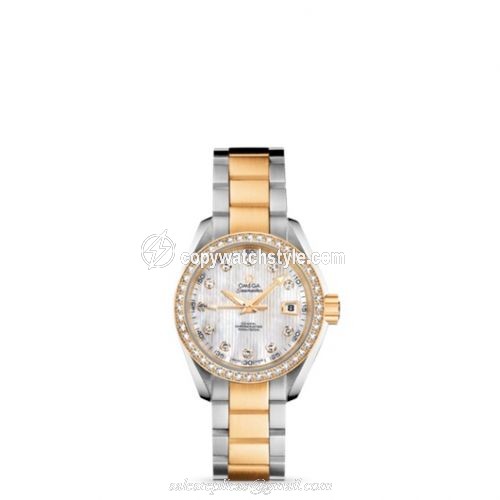 Omega Seamaster Aqua Terra 150M Co-Axial 30 Stainless Steel / Yellow Gold / Diamond / MOP / Bracelet 231.25.30.20.55.002 Omega Seamaster Aqua Terra 150M Co-Axial 30 Stainless Steel / Yellow Gold / Diamond / MOP / Bracelet 231.25.30.20.55.002