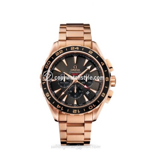 Omega Seamaster Aqua Terra 150M Co-Axial 44 GMT Chronograph Red Gold / Grey / Bracelet 231.50.44.52.06.001 Omega Seamaster Aqua Terra 150M Co-Axial 44 GMT Chronograph Red Gold / Grey / Bracelet 231.50.44.52.06.001