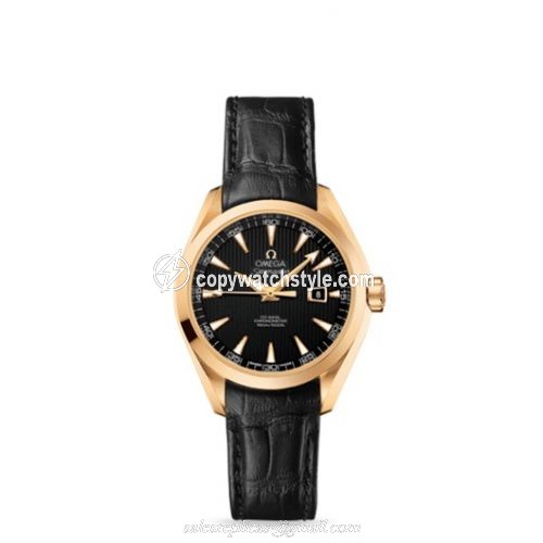Omega Seamaster Aqua Terra 150M Co-Axial 34 Yellow Gold / Black 231.53.34.20.01.001 Omega Seamaster Aqua Terra 150M Co-Axial 34 Yellow Gold / Black 231.53.34.20.01.001