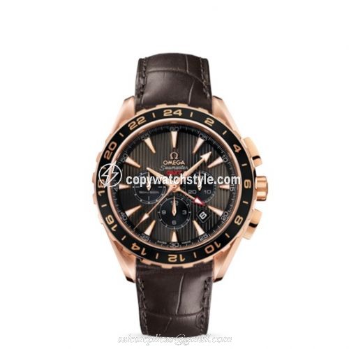 Omega Seamaster Aqua Terra 150M Co-Axial 44 GMT Chronograph Red Gold / Grey 231.53.44.52.06.001