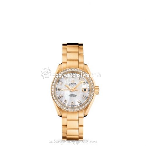 Omega Seamaster Aqua Terra 150M Co-Axial 30 Yellow Gold / Diamond / MOP / Bracelet 231.55.30.20.55.002 Omega Seamaster Aqua Terra 150M Co-Axial 30 Yellow Gold / Diamond / MOP / Bracelet 231.55.30.20.55.002