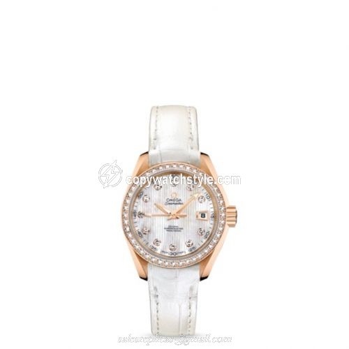 Omega Seamaster Aqua Terra 150M Co-Axial 30 Red Gold / Diamond / MOP 231.58.30.20.55.001 Omega Seamaster Aqua Terra 150M Co-Axial 30 Red Gold / Diamond / MOP 231.58.30.20.55.001