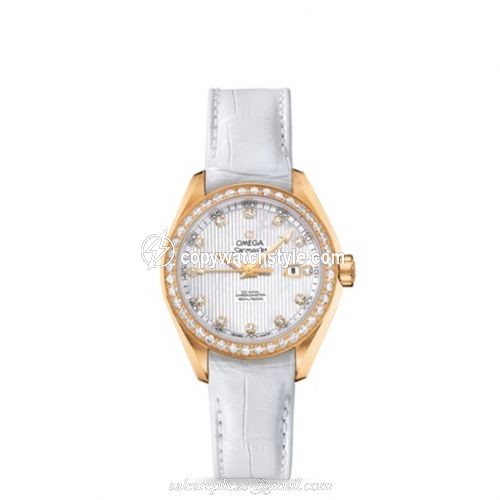 Omega Seamaster Aqua Terra 150M Co-Axial 34 Yellow Gold / Diamond / MOP 231.58.34.20.55.001 Omega Seamaster Aqua Terra 150M Co-Axial 34 Yellow Gold / Diamond / MOP 231.58.34.20.55.001