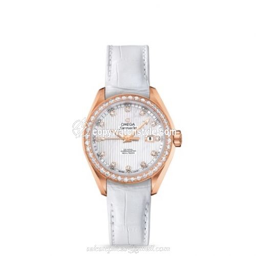 Omega Seamaster Aqua Terra 150M Co-Axial 34 Red Gold / Diamond / MOP 231.58.34.20.55.002