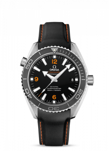 Omega Seamaster Planet Ocean 600M Co-Axial 42 Stainless Steel / Orange Numerals / Rubber 232.32.42.21.01.005 Omega Seamaster Planet Ocean 600M Co-Axial 42 Stainless Steel / Orange Numerals / Rubber 232.32.42.21.01.005