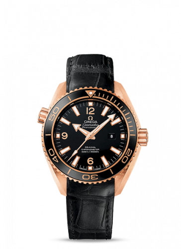 Omega Seamaster Planet Ocean 600M Co-Axial 37.5 Red Gold / Black / Alligator 232.63.38.20.01.001 Omega Seamaster Planet Ocean 600M Co-Axial 37.5 Red Gold / Black / Alligator 232.63.38.20.01.001