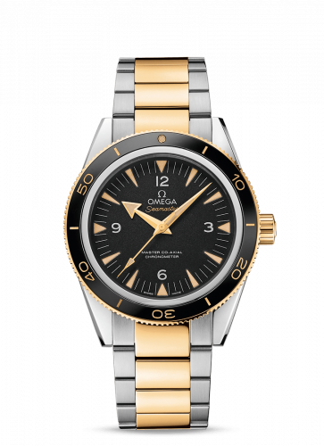 Omega Seamaster 300 Master Co-Axial Stainless Steel / Yellow Gold / Black / Bracelet 233.20.41.21.01.002 Omega Seamaster 300 Master Co-Axial Stainless Steel / Yellow Gold / Black / Bracelet 233.20.41.21.01.002