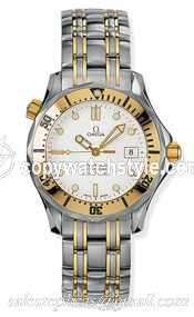 Omega Seamaster Diver 300M Quartz 36.25 Stainless Steel / Yellow Gold / White / Bracelet 2362.20.00 Omega Seamaster Diver 300M Quartz 36.25 Stainless Steel / Yellow Gold / White / Bracelet 2362.20.00
