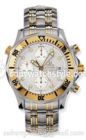 Omega Seamaster Diver 300M Automatic 41.5 Chronograph Stainless Steel / Yellow Gold / Silver / Bracelet 2398.20.00 Omega Seamaster Diver 300M Automatic 41.5 Chronograph Stainless Steel / Yellow Gold / Silver / Bracelet 2398.20.00