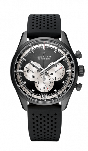 Zenith El Primero Chronomaster 42 Aluminium / Black / Rubber Strap 24.2041.400/21.R576 Zenith El Primero Chronomaster 42 Aluminium / Black / Rubber Strap 24.2041.400/21.R576