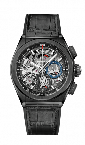 Zenith Defy El Primero 21 Black Ceramic / Skeleton / Alligator 24.9000.9004/78.R582 Zenith Defy El Primero 21 Black Ceramic / Skeleton / Alligator 24.9000.9004/78.R582