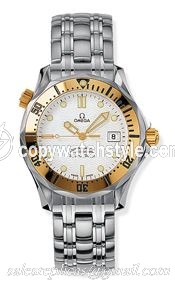Omega Seamaster Diver 300M Quartz 36.25 Stainless Steel / Yellow Gold / White / Bracelet 2462.20.00