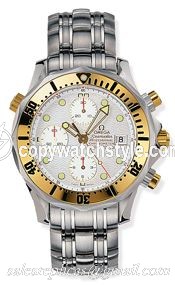 Omega Seamaster Diver 300M Automatic 41.5 Chronograph Stainless Steel / Yellow Gold / Silver / Bracelet 2498.20.00 Omega Seamaster Diver 300M Automatic 41.5 Chronograph Stainless Steel / Yellow Gold / Silver / Bracelet 2498.20.00