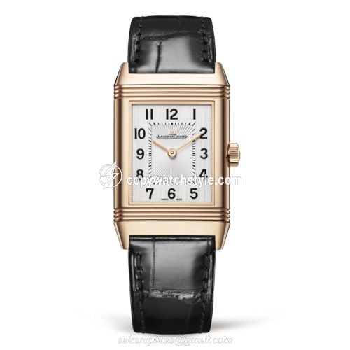 Jaeger-LeCoultre Reverso Classic Medium Thin Pink Gold / Silver / Alligator 2542540