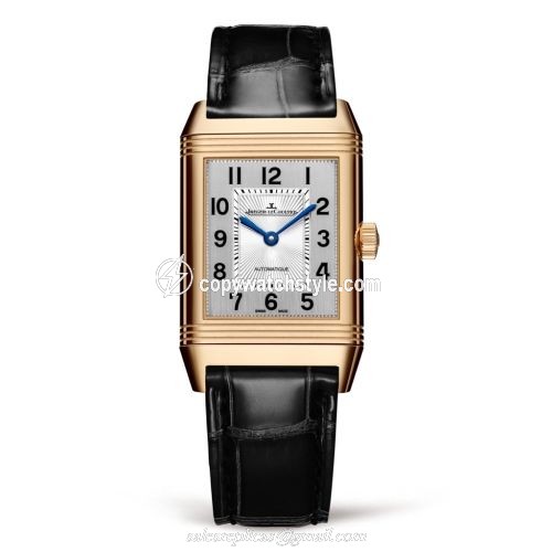 Jaeger-LeCoultre Reverso Classic Medium Duetto Pink Gold / Silver / Alligator 2572420 Jaeger-LeCoultre Reverso Classic Medium Duetto Pink Gold / Silver / Alligator 2572420