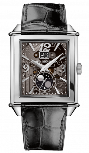 Girard-Perregaux Vintage 1945 XXL Large Date and Moonphases Stainless Steel / Grey Sapphire 25882-11-223-BB6B
