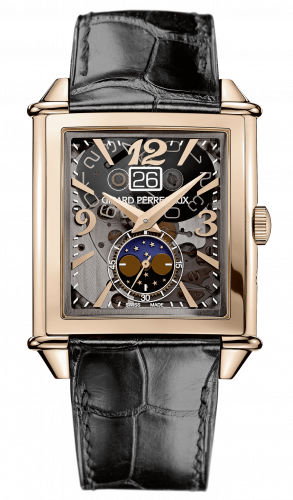 Girard-Perregaux Vintage 1945 XXL Large Date and Moonphases Pink Gold / Grey Sapphire 25882-52-222-BB6B Girard-Perregaux Vintage 1945 XXL Large Date and Moonphases Pink Gold / Grey Sapphire 25882-52-222-BB6B