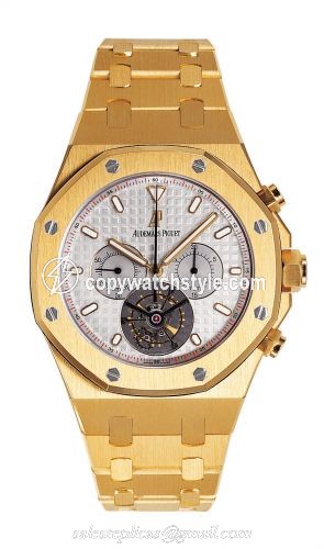 Audemars Piguet Royal Oak Tourbillon Chronograph Yellow Gold / Silver 25977BA.OO.1205BA.01 Audemars Piguet Royal Oak Tourbillon Chronograph Yellow Gold / Silver 25977BA.OO.1205BA.01