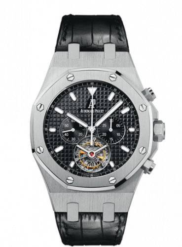 Audemars Piguet Royal Oak Tourbillon Chronograph Stainless Steel / Black / Strap 25977ST.OO.D002CR.01