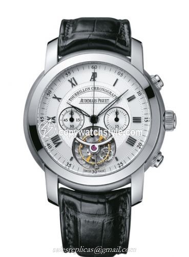 Audemars Piguet Jules Audemars Tourbillon Chronograph White Gold / Silver 26010BC.OO.D002CR.01 Audemars Piguet Jules Audemars Tourbillon Chronograph White Gold / Silver 26010BC.OO.D002CR.01