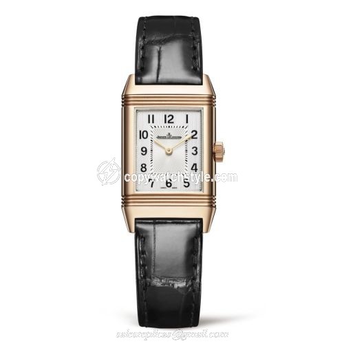 Jaeger-LeCoultre Reverso Classic Small Pink Gold / Silver / Alligator 2602540