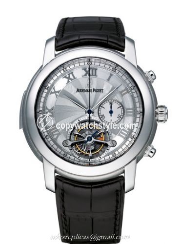 Audemars Piguet Jules Audemars Minute Repeater Tourbillon Chronograph Platinum / Silver 26050PT.OO.D002CR.01 Audemars Piguet Jules Audemars Minute Repeater Tourbillon Chronograph Platinum / Silver 26050PT.OO.D002CR.01