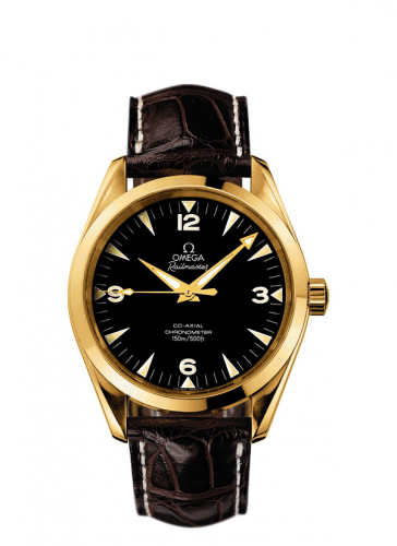 Omega Seamaster Aqua Terra 150M Co-Axial 39.2 Railmaster Yellow Gold / Brown Alligator / China 2608.52.37 Omega Seamaster Aqua Terra 150M Co-Axial 39.2 Railmaster Yellow Gold / Brown Alligator / China 2608.52.37