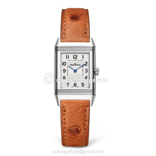 Jaeger-LeCoultre Reverso Classic Small Stainless Steel / Silver / Ostrich 2608441 Jaeger-LeCoultre Reverso Classic Small Stainless Steel / Silver / Ostrich 2608441