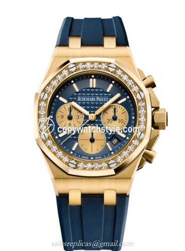 Audemars Piguet Royal Oak OffShore 26231 Lady Chronograph Yellow Gold / Blue / Diamond 26231BA.ZZ.D027CA.01 Audemars Piguet Royal Oak OffShore 26231 Lady Chronograph Yellow Gold / Blue / Diamond 26231BA.ZZ.D027CA.01