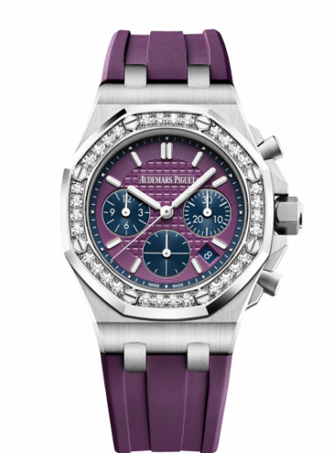 Audemars Piguet Royal Oak OffShore 26231 Lady Chronograph Stainless Steel / Plum / Diamond 26231ST.ZZ.D075CA.01 Audemars Piguet Royal Oak OffShore 26231 Lady Chronograph Stainless Steel / Plum / Diamond 26231ST.ZZ.D075CA.01
