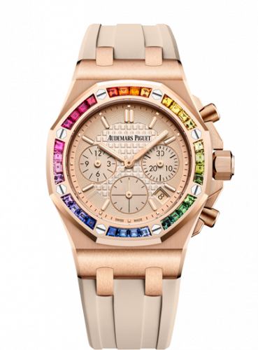 Audemars Piguet Royal Oak OffShore Lady Chronograph Pink Gold / Silver / Rainbow 26236OR.YY.D085CA.01 Audemars Piguet Royal Oak OffShore Lady Chronograph Pink Gold / Silver / Rainbow 26236OR.YY.D085CA.01