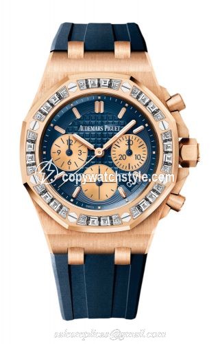 Audemars Piguet Royal Oak OffShore Lady Chronograph Pink Gold / Blue / Bartorelli 26236OR.ZZ.D027CA.01 Audemars Piguet Royal Oak OffShore Lady Chronograph Pink Gold / Blue / Bartorelli 26236OR.ZZ.D027CA.01