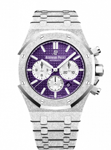 Audemars Piguet Royal Oak 41 Chronograph Frosted White Gold / Purple 26331BC.GG.1224BC.01 Audemars Piguet Royal Oak 41 Chronograph Frosted White Gold / Purple 26331BC.GG.1224BC.01