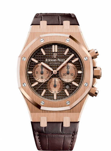 Audemars Piguet Royal Oak Chronograph 41 Pink Gold / Brown / Alligator 26331OR.OO.D821CR.01 Audemars Piguet Royal Oak Chronograph 41 Pink Gold / Brown / Alligator 26331OR.OO.D821CR.01