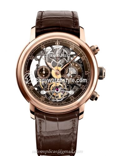 Audemars Piguet Jules Audemars 26346 Tourbillon Chronograph Openworked Pink Gold 26346OR.OO.D088CR.01 Audemars Piguet Jules Audemars 26346 Tourbillon Chronograph Openworked Pink Gold 26346OR.OO.D088CR.01