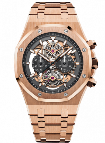 Audemars Piguet Royal Oak Tourbillon Chronograph Openworked Pink Gold / Bracelet 26347OR.OO.1205OR.01 Audemars Piguet Royal Oak Tourbillon Chronograph Openworked Pink Gold / Bracelet 26347OR.OO.1205OR.01