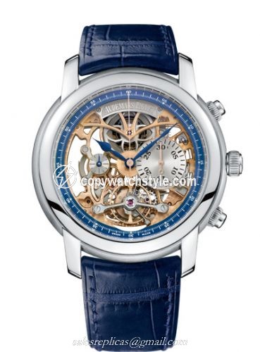 Audemars Piguet Jules Audemars 26353 Tourbillon Chronograph Platinum / Openworked 26353PT.OO.D028CR.01 Audemars Piguet Jules Audemars 26353 Tourbillon Chronograph Platinum / Openworked 26353PT.OO.D028CR.01