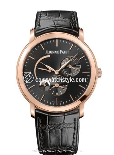 Audemars Piguet Jules Audemars 26380 Dual Time Pink Gold / Black 26380OR.OO.D002CR.01 Audemars Piguet Jules Audemars 26380 Dual Time Pink Gold / Black 26380OR.OO.D002CR.01