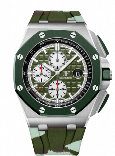 Audemars Piguet Royal Oak Offshore 44 Stainless Steel / Ceramic / Khaki / Rubber 26400SO.OO.A055CA.01 Audemars Piguet Royal Oak Offshore 44 Stainless Steel / Ceramic / Khaki / Rubber 26400SO.OO.A055CA.01
