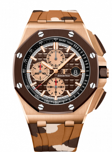 Audemars Piguet Royal Oak Offshore 42 Pink Gold / Ceramic / Brown / Rubber 26401RO.OO.A087CA.01