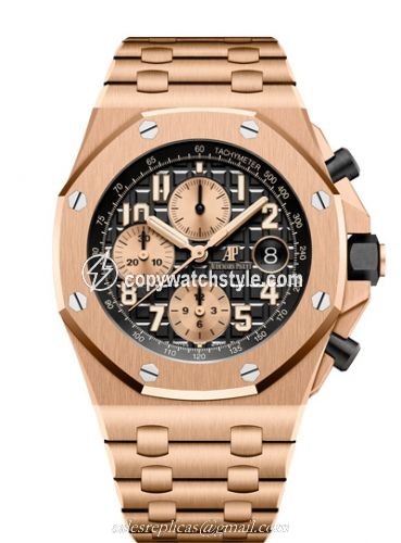 Audemars Piguet Royal Oak Offshore 26470 Pink Gold / Black / Bracelet 26470OR.OO.1000OR.03