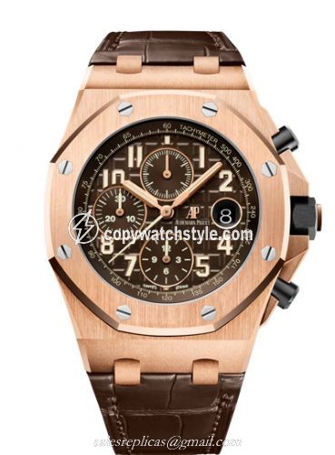 Audemars Piguet Royal Oak Offshore 42 Pink Gold / Brown / Alligator 26470OR.OO.A099CR.01 Audemars Piguet Royal Oak Offshore 42 Pink Gold / Brown / Alligator 26470OR.OO.A099CR.01
