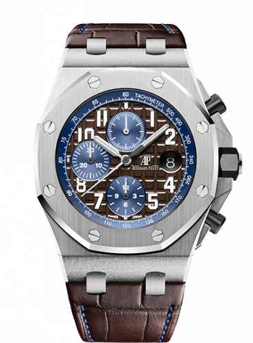 Audemars Piguet Royal Oak Offshore 42 Stainless Steel / Brown / Alligator 26470ST.OO.A099CR.01 Audemars Piguet Royal Oak Offshore 42 Stainless Steel / Brown / Alligator 26470ST.OO.A099CR.01